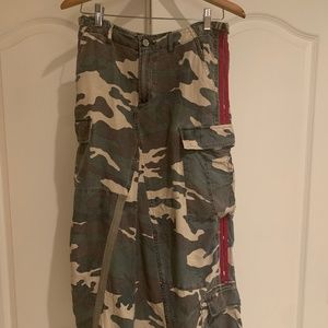 Free People Camo Military Skirt